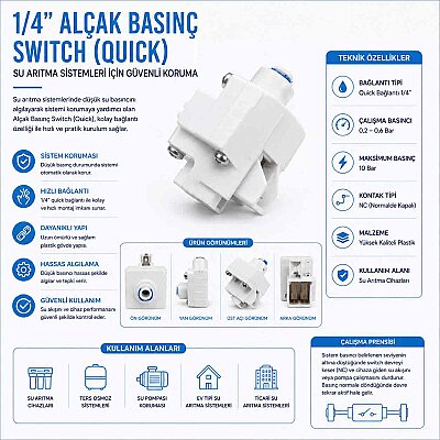 1/4 Alçak Basınç Switch Quick - 1