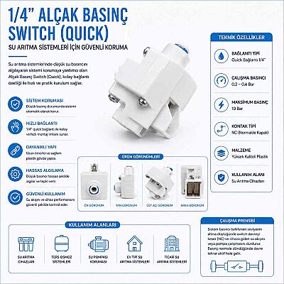 1/4 Alçak Basınç Switch Quick - 1