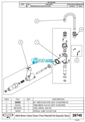 Fleck 3900 Brine Valf 1800 Assy