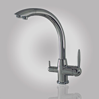 R.O Üç Yollu Musluk, Kuğu Tip, Sıcak/Soğuk - 1