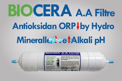 Biocera Antioksidan Alkali Su Filtresi (20 inch, giriş çıkış ½ inch 50 ton)