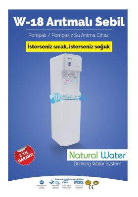 Aqua Arıtmalı Su Sebili Pompalı Beyaz