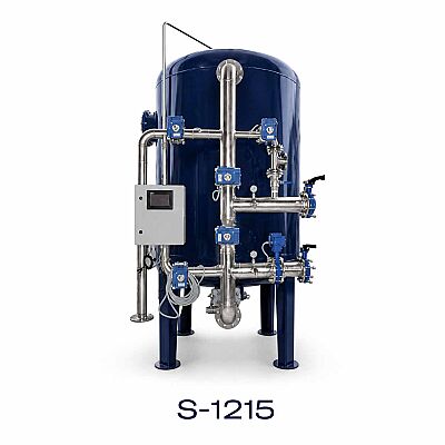 Aqualine Epoksi Boyalı S-1215 ST-37 Tanklı Yüzey Borulamalı Single Yumuşatma Sistemi - 1
