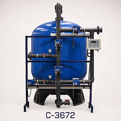 Aqualine FRP Tanklı C-3672 Yüzey Borulamalı Aktif Karbon Filtre Sistemi - Aqualine 