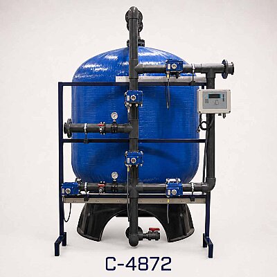 Aqualine FRP Tanklı C-4872 Yüzey Borulamalı Aktif Karbon Filtre Sistemi - Aqualine 