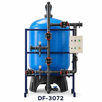 Aqualine FRP Tanklı DF-3072 YB Yüzey Borulamalı ve Manuel Valfli DOLOMİT Filtre Sistemi - 1