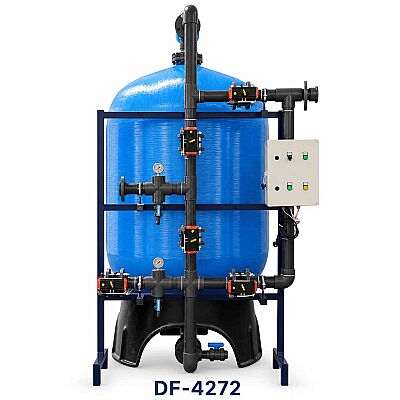 Aqualine FRP Tanklı DF-4272 YB Yüzey Borulamalı ve Manuel Valfli DOLOMİT Filtre Sistemi - 1