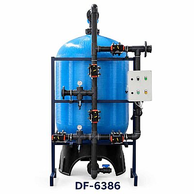 Aqualine FRP Tanklı DF-6386 YB Yüzey Borulamalı ve Manuel Valfli DOLOMİT Filtre Sistemi - Aqualine 