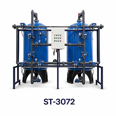 Aqualine FRP Tanklı ST-3072 Yüzey Borulamalı Tandem Yumuşatma Sistemi - 1
