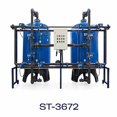 Aqualine FRP Tanklı ST-3672 Yüzey Borulamalı Tandem Yumuşatma Sistemi - Aqualine 