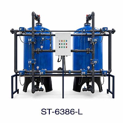 Aqualine FRP Tanklı ST-6386 L Yüzey Borulamalı Tandem Yumuşatma Sistemi - 1