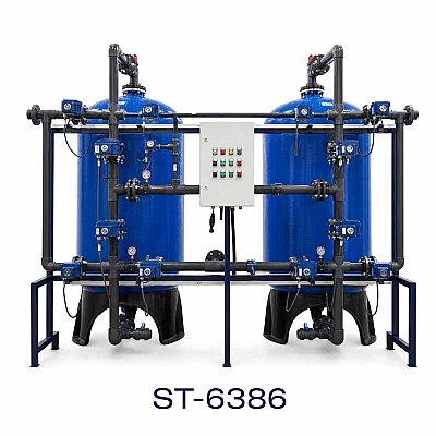 Aqualine FRP Tanklı ST-6386 Yüzey Borulamalı Tandem Yumuşatma Sistemi - Aqualine 