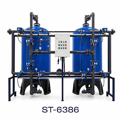Aqualine FRP Tanklı ST-6386 Yüzey Borulamalı Tandem Yumuşatma Sistemi - 1