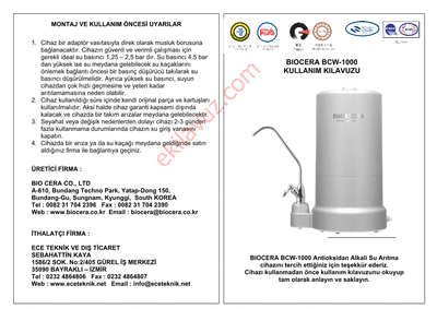 Biocera BCW-1000 Antioksidan Alkali Su Cihazı - 2