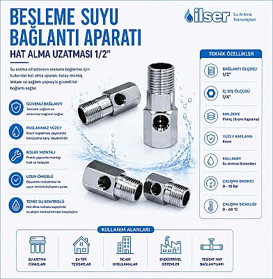 1/2” Tezgahaltı Su Alma Bağlantı Aparatı - 1
