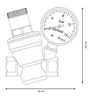 DK Serisi 2115 Manometreli 1/2'' DN15 - 2