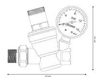 DK Serisi 2215 Manometreli Rakorlu 1/2'' DN15 - 2