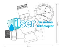 DK Serisi 2215 Manometreli Rakorlu 1/2'' DN15