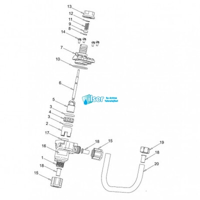 Fleck FL27836 3150/3900 Tuz Pistonu Tamir Takımı 1800 - 2