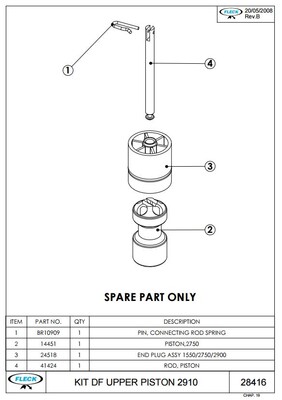 Fleck FL28416 2910 Üst Piston - 2