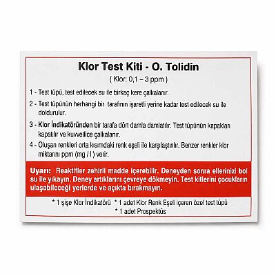 Hazar Serbest Klor Test Kiti - 4