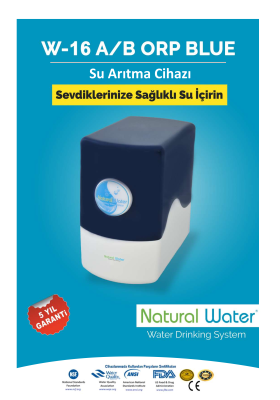 Natural Water - W16/B Natural Water ORP 6 Aşamalı Pompasız Su Arıtma Cihazı Natural Water - W16/B Natural Water ORP 6 Aşamalı Pompasız Su Arıtma Cihazı