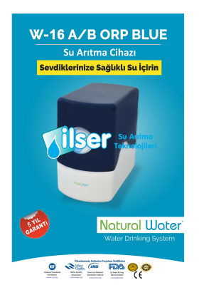 W16/B Natural Water ORP 6 Aşamalı Pompasız Su Arıtma Cihazı