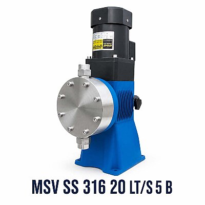 Seko MSV SS 316 Serisi 20 lt/s, 5 bar, PP Diyaframlı Dozaj Pompası - Seko