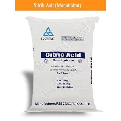 Sitrik Asit(Toz) Asidik RO Yıkama Kimyasalı 25 KG. - 2