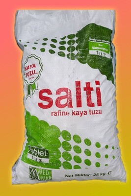 Tablet Tuz - 25kg Salti Rafine Arıtma Tuzu - İyotsuz Çankırı Kaya Tuzu - 4