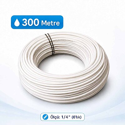 Tezgah Altı 6'lık 1/4 Hortum 300 Metre Beyaz - Natural Water 
